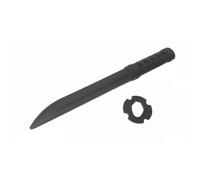 Playwell Tanto d'entraînement pour arts martiaux en polypropylène noir (film, cosplay) avec protection