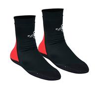Playwell Tapis de Tatami pour Arts Martiaux/MMA d'école - Chaussettes de Grappling - Noir/Rouge, Noir , L