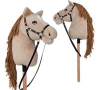 Playwood Hobby Cheval 69cm avec Licol, Cheval de Bâton pour Horsing Hobby Horsing, Cheval à Monter pour Enfants sans Son