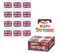 PlayWrite 48 X Union Jack Tatouages, King Charles Couronnement Décorations Célébration Tatouages Temporaires pour Enfants