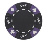 Playzaic Ace King Premium Lot de 50 jetons de poker en argile lourde de 14 g - Jetons de casino vierges en vrac - Pas de dénominations pour Texas Holdem, Blackjack - Accessoires de jeux de paris (noir