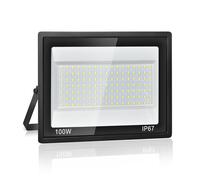 Plazique Projecteur LED Extérieur 100W,7000K Blanc Froid,10000LM Super Lumineux, IP67 Étanche, 119 LEDs, Spot Extérieur pour Jardin, Cour, Garage, Allée, Atelier, Couloir et Éclairage de Sécurité
