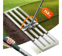 PLBBJH Râteau de nivellement de pelouse 76,2 x 25,4 cm, pèse jusqu'à 6,4 kg, Poteau épais en Acier Inoxydable amélioré avec poignée pour économiser l'effort