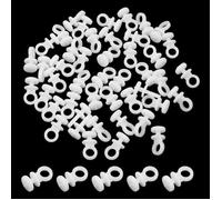 PLCatis 100 Pièces Glisseurs pour Rail à Rideaux Crochets à Rideaux en Plastique Blanc Crochet de Tringle à Rideau Coulissant Id275