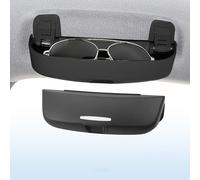 PLCGTNNP pour Mini Cooper 2004-2023 Étui à Lunettes de Voiture, Universel Porte Lunettes Pare Soleil Support Organiseur BoîTe Rangement Arrimage IntéRieurs Accessoires,A/Black