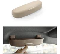 PLCGTNNP pour Mini Countryman 2. Gen F60 2017-2023 Étui à Lunettes de Voiture, Universel Porte Lunettes Pare Soleil Support Organiseur BoîTe Rangement Arrimage IntéRieurs Accessoires,C/Beige