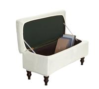 PLCIVSA Housse de Banc Coffre Rangement Couvre Pouf Coffre de Rangement Intérieur Pliable Couverture Repose-Pied Sofa Élastique Rangement Extensible Rangement Stool Cover(Z10,M)