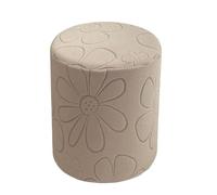 PLCIVSA Housse Pouf Rond Extensible 40cm 45cm 50cm Housse de Tabouret Confortable et Anti-poussière pour Tabouret Rond, Housse de Pouf Lavable en Machine avec élastique(Z3,45x45cm/18x18in)