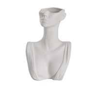 Plcnn Vase en forme de visage féminin, vase en céramique pour body art, sculpture moderne, vase à fleurs pour table, centre de table, mariage, bureau, cuisine, décoration pour la maison