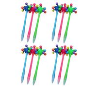 PLCPDM 12 pièces à bille de décompression à bille perles drôles bureau écriture pour enfant garçon fille étudiant classe récompense outil d ' écriture avec fonction de soulagement du stress