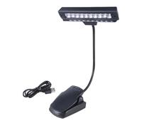 PLCPDM 2 Power 10 LED Lampe à clip avec lumière froide pour lecture, éclairage de livre, utilisation intérieure et extérieure Portable LED Clamp