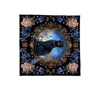 PLCPDM 3. Tarot Tarot Tissu De Cartes avec Chats Et Fleurs Divination Sanctuaire Tapestry Astrologie Table Couver Wizardry Mur Decoration Divinations Carte Table Tableau Mur