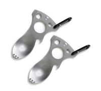 PLCPDM 3CR13 Ustensiles De Camping À Cuillère Multitool en Acier Inoxydable Parfait pour Les Survivances De