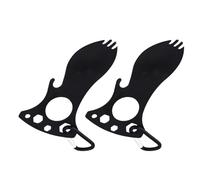 PLCPDM 3CR13 Ustensiles De Camping À Cuillère Multitool en Acier Inoxydable Parfait pour Les Survivances De