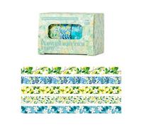 PLCPDM 5Rolls Vintage Flower Pattern Tape for Art Journal Photo Album Packaging - Decorative Adhesive 10mmX2M Kids Craft