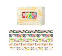 PLCPDM 5Rolls Vintage Flower Pattern Tape for Art Journal Photo Album Packaging - Decorative Adhesive 10mmX2M Kids Craft