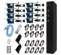 PLCPDM 8 Ordinateur Video Switcher Laptop Convertisseur USB 8 Ports Claviers Display Switcher pour BLIKVM V1 KVM HDTV KVM Switcher Boîtier en Métal