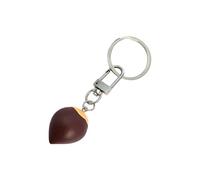 PLCPDM Accessoire créatif culturel miniature en forme de châtaigne porte-clés en caoutchouc pendentifs bijoux pour sacs clés accessoires créatifs porte-clés en caoutchouc de collection, Cône
