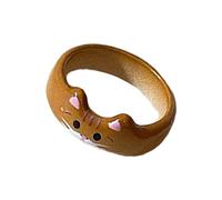 PLCPDM Bagues tendance sur le thème des chats avec détails émaillés pour la Saint-Valentin, le Nouvel An, bijoux pour un usage quotidien ou les fêtes, taille unique, Comme décrit, Comme décrit.