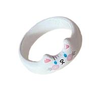 PLCPDM Bagues tendance sur le thème des chats avec détails émaillés pour la Saint-Valentin, le Nouvel An, bijoux pour un usage quotidien ou les fêtes, taille unique, Comme décrit, Comme décrit.