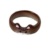 PLCPDM Bagues tendance sur le thème des chats avec détails émaillés pour la Saint-Valentin, le Nouvel An, bijoux pour un usage quotidien ou les fêtes, taille unique, Comme décrit, Comme décrit.