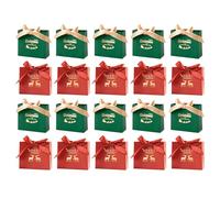 PLCPDM Boîte à bonbons de Noël en feuille d'or avec fermeture en ruban, porte-biscuits, sac à friandises pour emballage festif, festival, boîte cadeau avec ruban