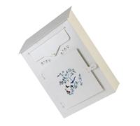 PLCPDM Boîte aux lettres vintage élégante en fer avec fente pour courrier surdimensionnée sans assemblage extérieur Décoration de grande capacité