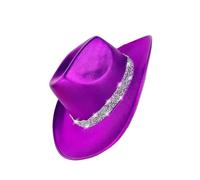PLCPDM Chapeau étincelant avec strass en cristal pour enterrement de vie de jeune fille, chapeau de mariée pour acteur, actrice, protection solaire en plein air