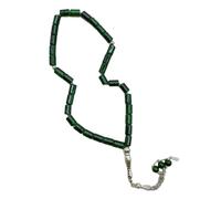 PLCPDM Chapelet de prière élégant avec 33 perles cylindriques en verre pour la pratique religieuse confortable pour poignet - Cadeau multicolore