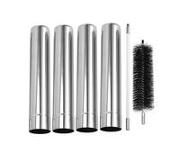 PLCPDM Cheminée de poêle pratique adaptée pour la combustion du bois, montage facile, accessoires de camping, systèmes de ventilation, tente en acier inoxydable