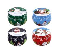 PLCPDM Cire De Mélange De Soja Bougie De Noël Décoration De Maisons De Vacances Coffret avec 8 Heures De Combustion Et Parfums De Festival Bougie Parfumée De Vacances