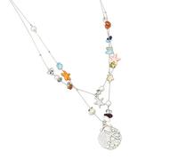 PLCPDM Collier avec pendentif en forme d ' étoile de mer et de perles géométriques, idéal pour une couche, Look de mode bohème, vêtements de fête, collier bohème