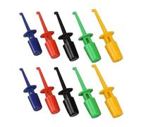 PLCPDM Color-Coded Miniature Hook Test Clips High Conductivity Spring Clamps for Precisions Circuitry & Electronics Projects Color Coded Test Clip Set
