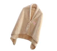 PLCPDM Couverture chaude en flanelle avec boutons pour plus de chaleur - Enveloppe confortable en polaire corail - Couverture de sommeil post-partum