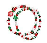 PLCPDM De Perles Père Noël Et Bonhomme De Neige en Argile Douce sur Le Thème De Noël 3 Modèles Uniques 18 Cm Bijoux Légers Réglables À Breloques De Noël en Argile Douce
