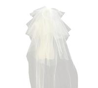 PLCPDM Elegant Bridal Veils Puff Wedding with Hair Comb Cathedral for Ceremony and Formal Event Dressingup Elegant White Headpiece