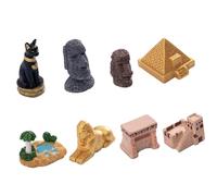 PLCPDM Ensemble de figurines égyptiennes - Jouet de l'Égypte ancienne - Statue égyptienne - Décors de micropaysage - Accessoires de décoration d'intérieur - Statue égyptienne