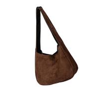 PLCPDM Grand sac à bandoulière en daim pratique sous les aisselles pour un usage quotidien et activités de plein air, imprimé animal à la mode, café