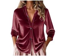 PLCPDM Haut châle en Coton pour Femmes, Cardigan à Manches Longues avec Devant Ouvert, détail plissé, châle plissé à Manches Longues