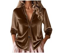 PLCPDM Haut châle en Coton pour Femmes, Cardigan à Manches Longues avec Devant Ouvert, détail plissé, châle plissé à Manches Longues