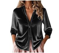 PLCPDM Haut châle en Coton pour Femmes, Cardigan à Manches Longues avec Devant Ouvert, détail plissé, châle plissé à Manches Longues