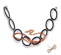 PLCPDM Jouet De Chaîne D pour Reptiles Exercice D'exploration Anneaux De Connecteur en Métal Accessoire D'enrichissement De Serpent Anneaux en Plastique pour Serpent