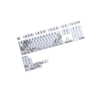 PLCPDM Lot de 127 touches pour claviers ANSI et ISOs Fynmi Ukiyo E Design artistique PBT Profil Cerises Impression latérale Transparents