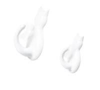 PLCPDM Lot de 2 crochets décoratifs en forme de chats pour cuisine, salle de bain, manteau, chapeau, organiseurs, outil de gestion de l'espace fonctionnel, crochets décoratifs pour chats
