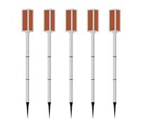 PLCPDM Lot de 5 panneaux solaires de barrages routiers pour avertissement, barricades, signaux, lumières LED solaires automatiques, installation facile et chemins