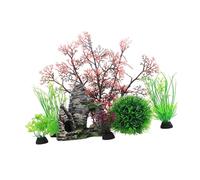 PLCPDM Lot de 7 plantes artificielles pour aquariums et grottes pour aquariums naturels