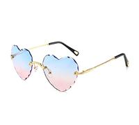 PLCPDM Lunettes de soleil en forme de femmes, sans monture, en forme de cœur, pour fête d ' enterrement de de jeune fille