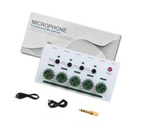 PLCPDM Mélangeur auditif Professionnel à 4 entrées, Alimentation USB pour la Production Musicale et l ' Enregistrement Vocal, amplificateur de Casque de Studio de Musique, mélangeur de Son