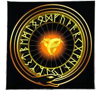 PLCPDM Nappe de tarots - Symboles simples - Motif astrologie - Autels - Tissu de divinations - Nappe de table - Tapisserie - Sorcellerie - Fournitures de divinations - Décoration murale