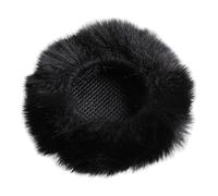 PLCPDM Pare-brise amovible pour microphones Lavaliers, couvertures en fourrure coupe-vent pour journalistes et podcasters en plein air Vlogs coupe-vent